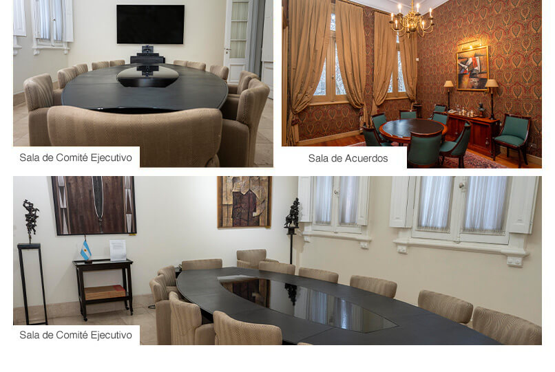 Biblioteca, Sala de Acuerdos y Sala de Comité Ejecutivo